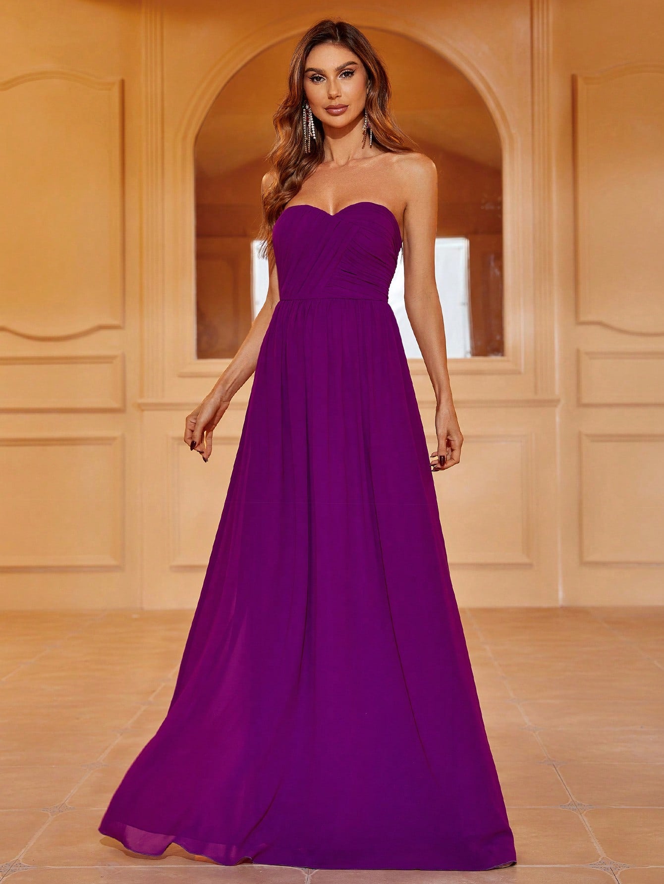 Ruched Front Chiffon A Line Tube Dresses Faeriesty Ruched Front Chiffon A Line Tube Dresses Faeriesty