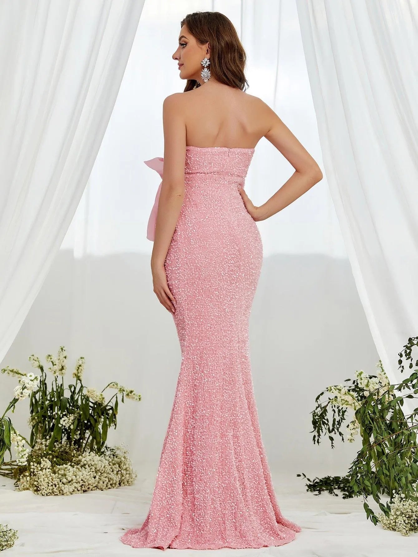 pink sequin tube dress Margot Pink Sequin Tube Mini Dress Large