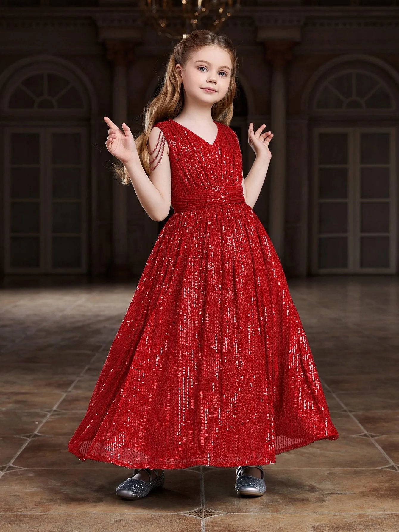 red party dress 12 18 months vokkrv Girls Dress Pageant Princess Tulle Dress for Kid Tiered Birthday Party Wedding Bridesmaid Flower Girl Dresses Red 12-18 Months, Girl's