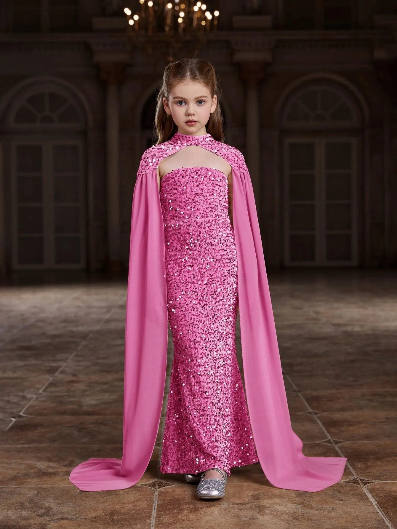 party dress with cape STRAPLESS BLACK VELVET CAPE GOWN | CULT MIA