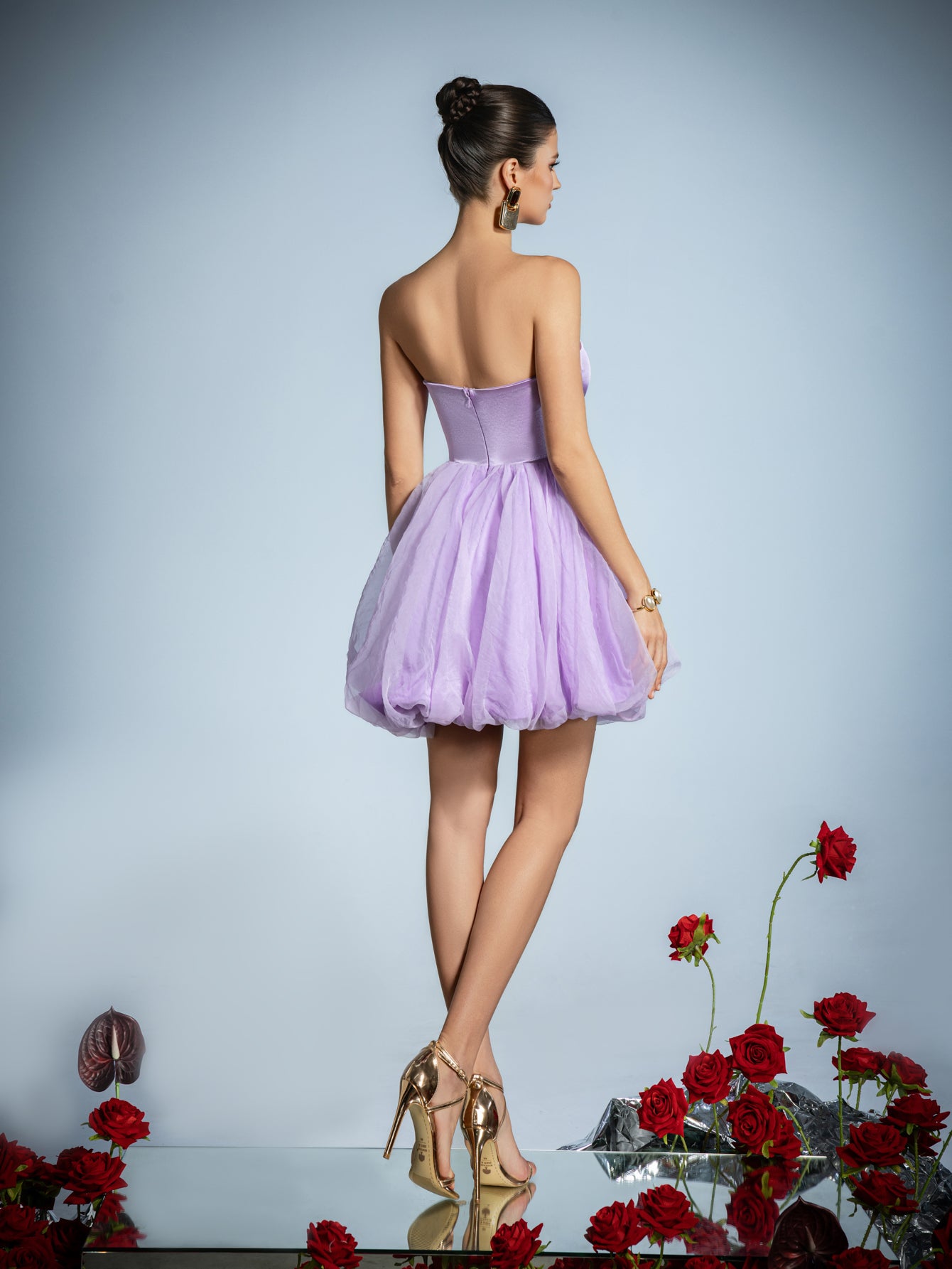 Trendy Strapless A Line Party Mini Dress