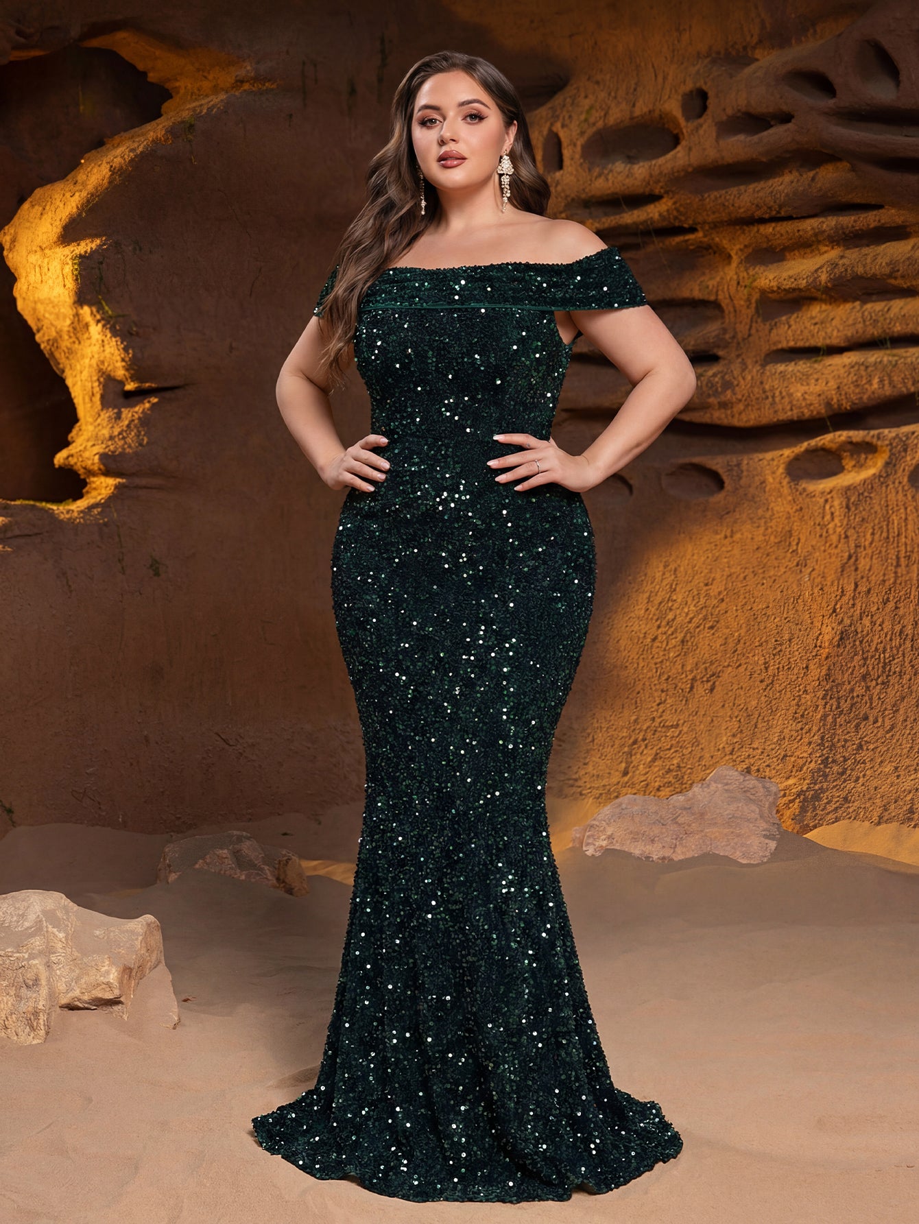 fitted lace wedding dress Plus Size Off Shoulder Mermaid Prom Dress – Faeriesty