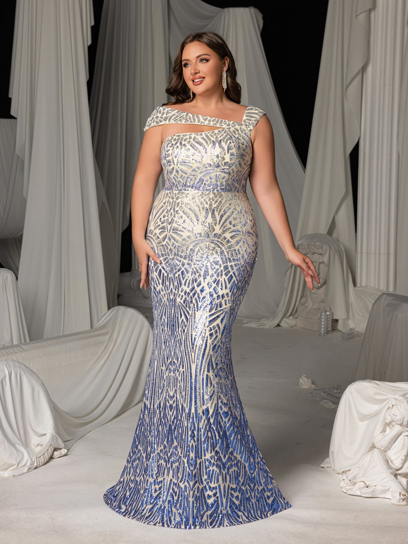 Illusion Back Evening Dress