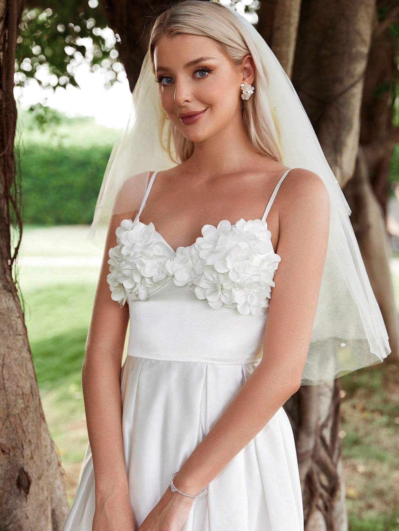 satin cami wedding dress Camellia Satin