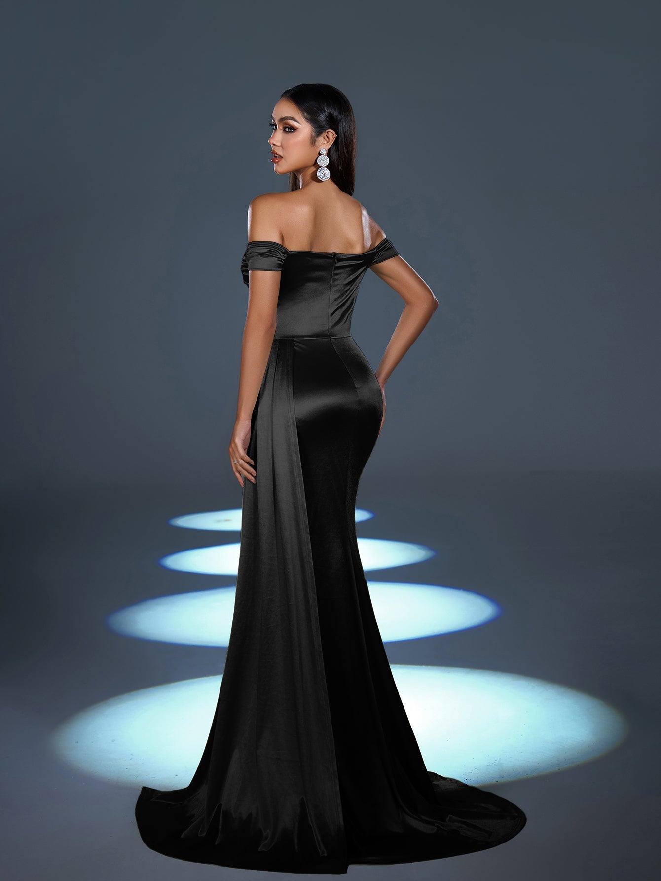 Sculpted Ruching & High Thigh Slit