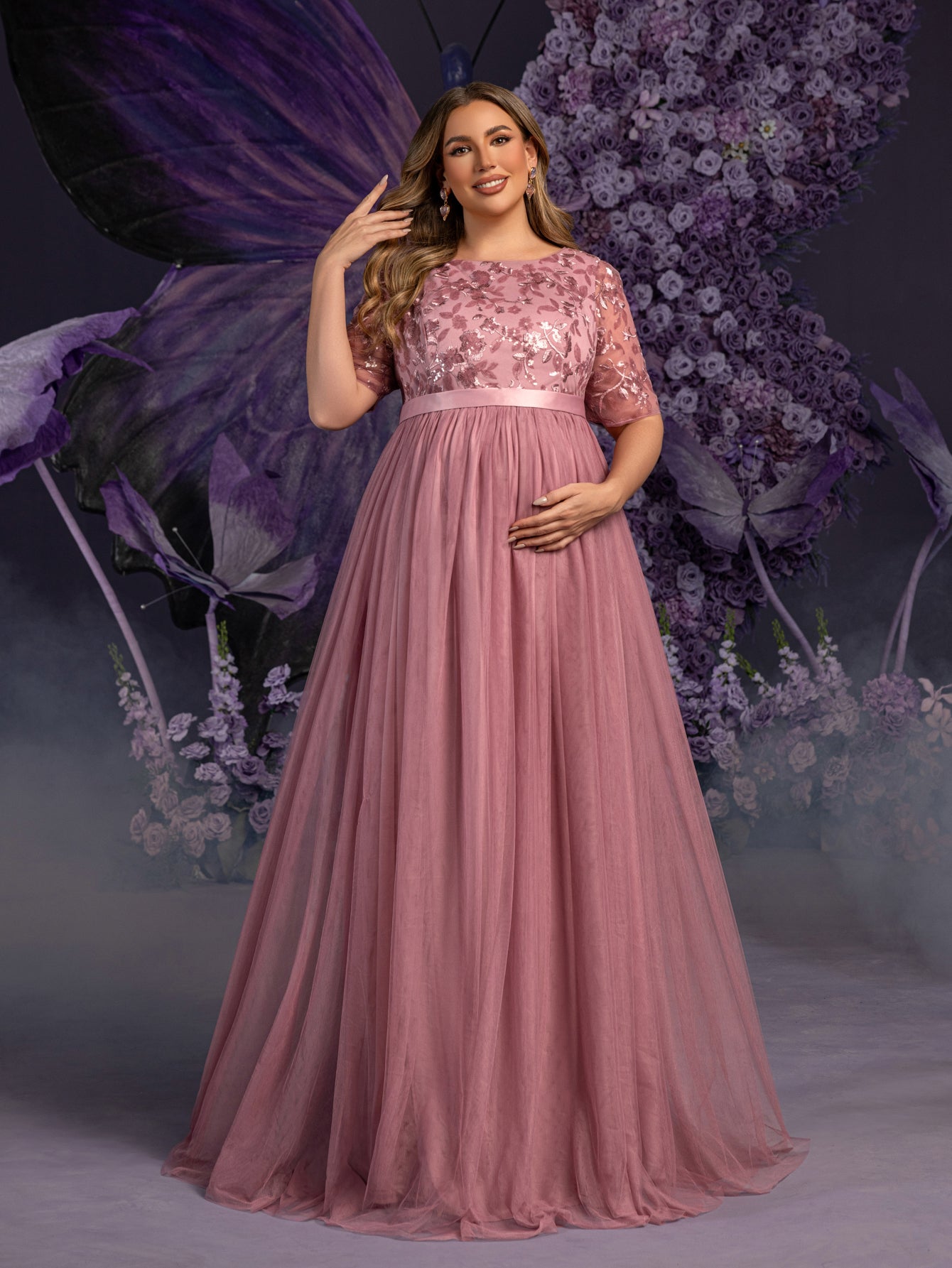 sequin maternity bridesmaid dresses maid of honor Picture - More Detailed Picture about 2016 Sequins Bridesmaid Dresses Floor Length Maid Of Honor Rose Gold/Champagne Custom Made Long Plus Size Picture in Bridesmaid Dresses