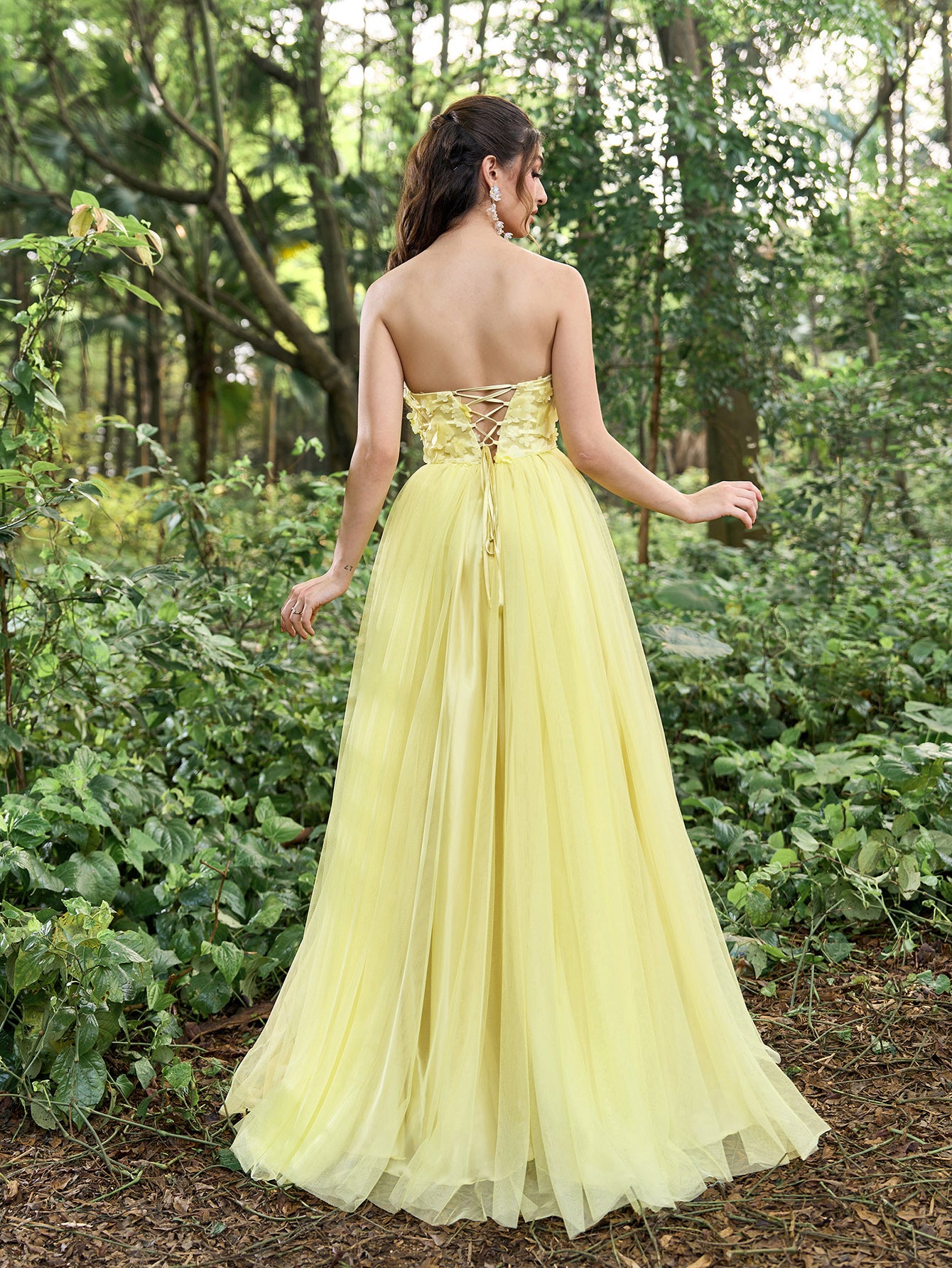 elegant tube dress Elegant Ruched Wrap Hem Velvet Tube Prom Dress(Gloves Included) Dark Green / S