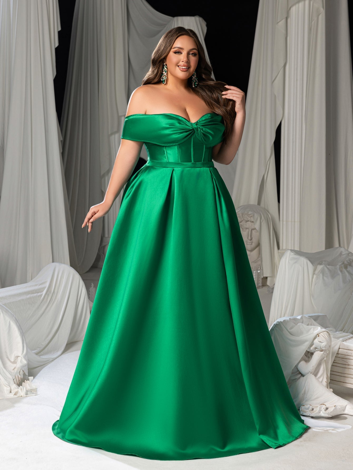 High Slit & Back Lacing Gown