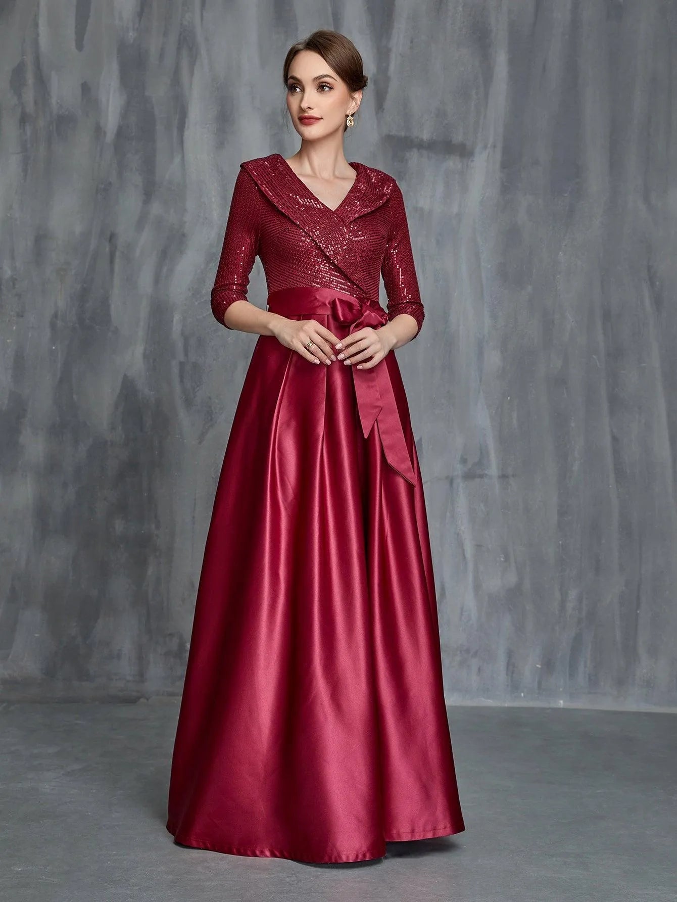 shawl collar evening dress Wyndmoor | Reverse Shawl Collar Black Label Gown