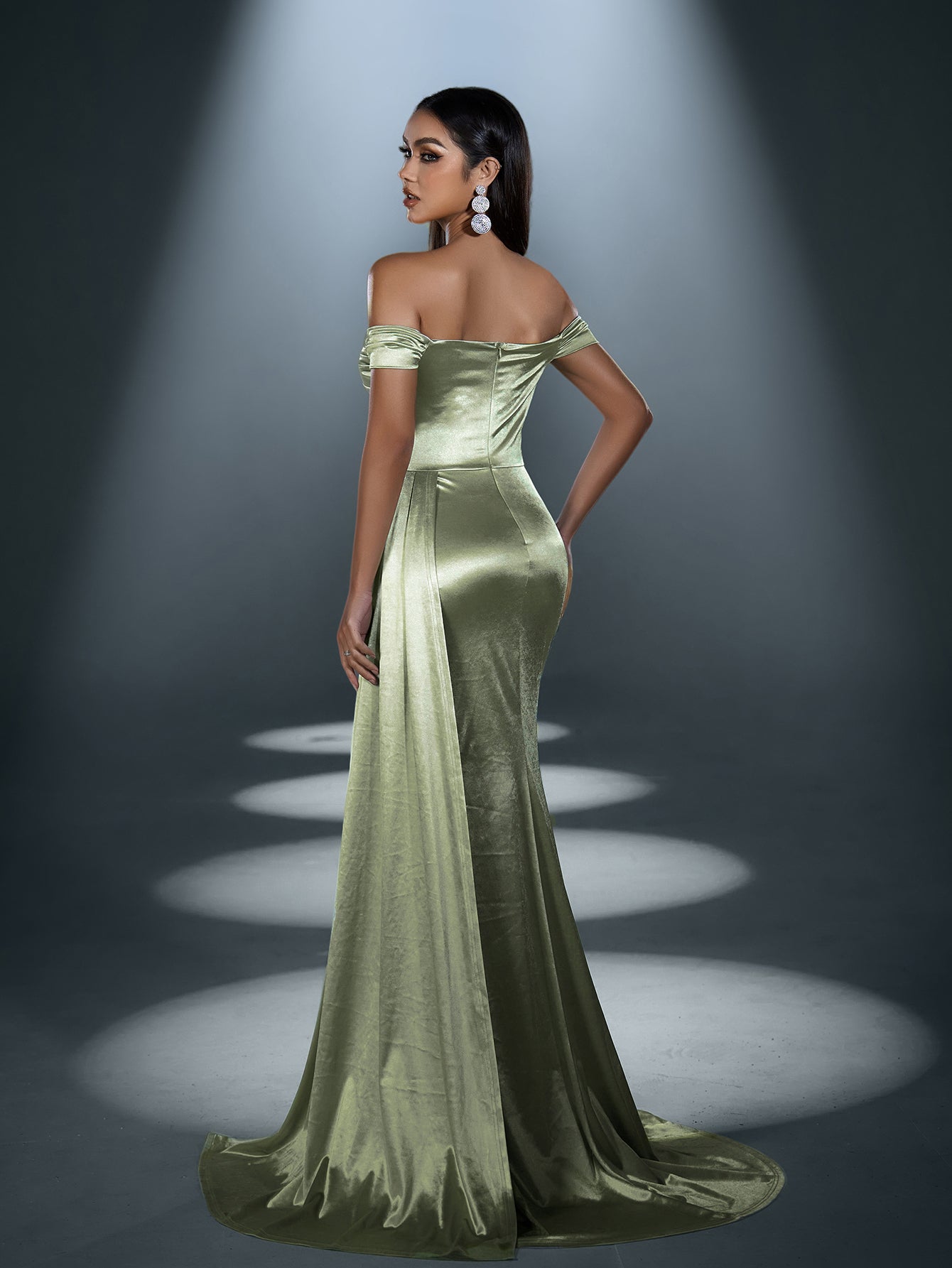 Sculpted Ruching & High Thigh Slit