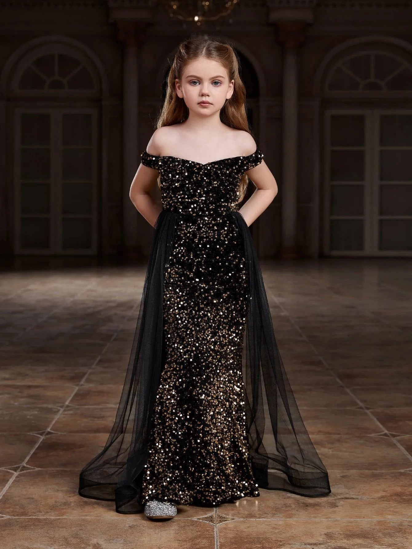 prom dress for tweens Formal Prom Dresses for Girls Size 8-12 Tween Elegant A-Line Sleeveless Crewneck Solid Layered-Tulle Birthday Evening Party Maxi Dress