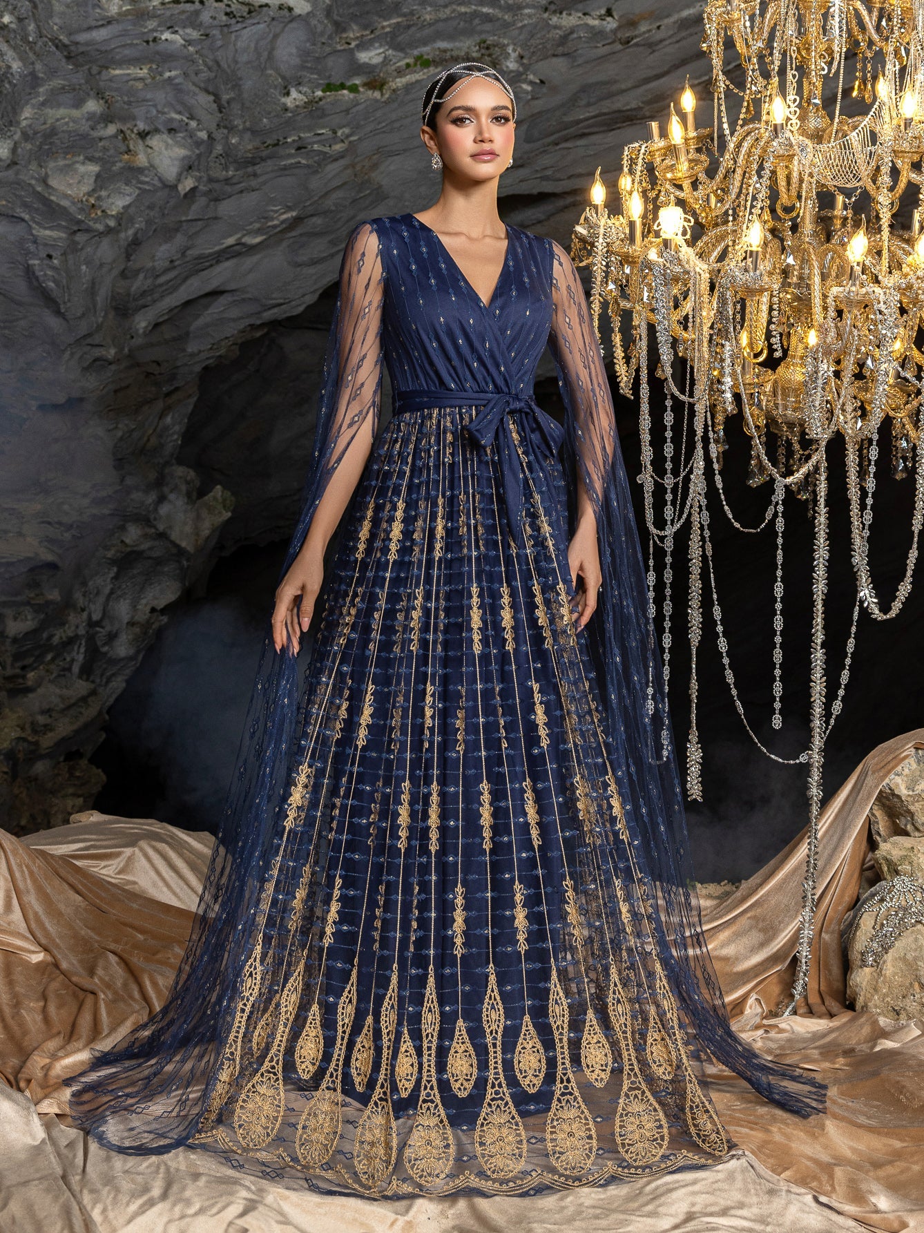 Structured Bodice & Floor-Length Train