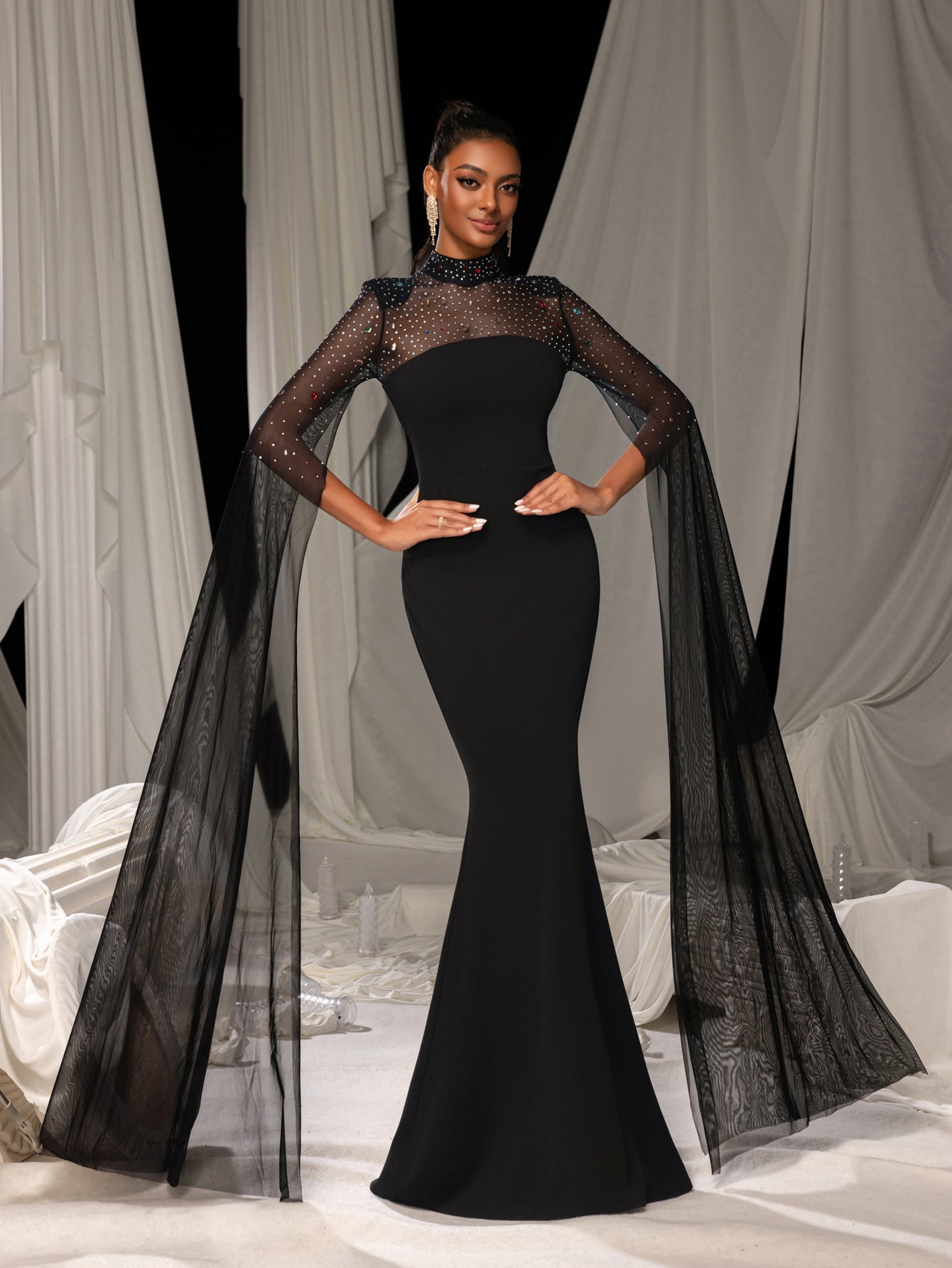 Structured Bodice & Floor-Length Train