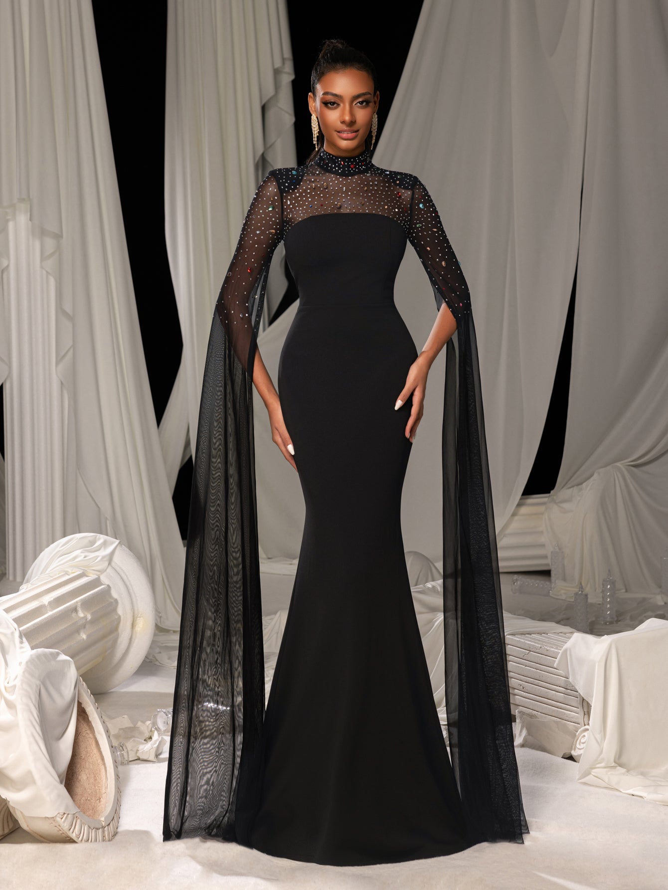 Structured Bodice & Floor-Length Train
