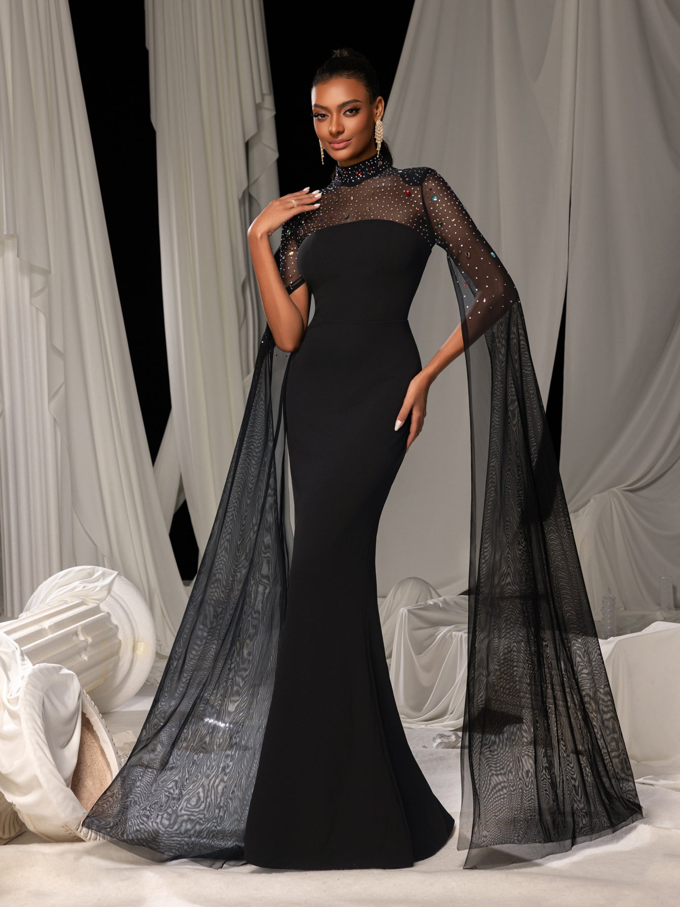 Structured Bodice & Floor-Length Train