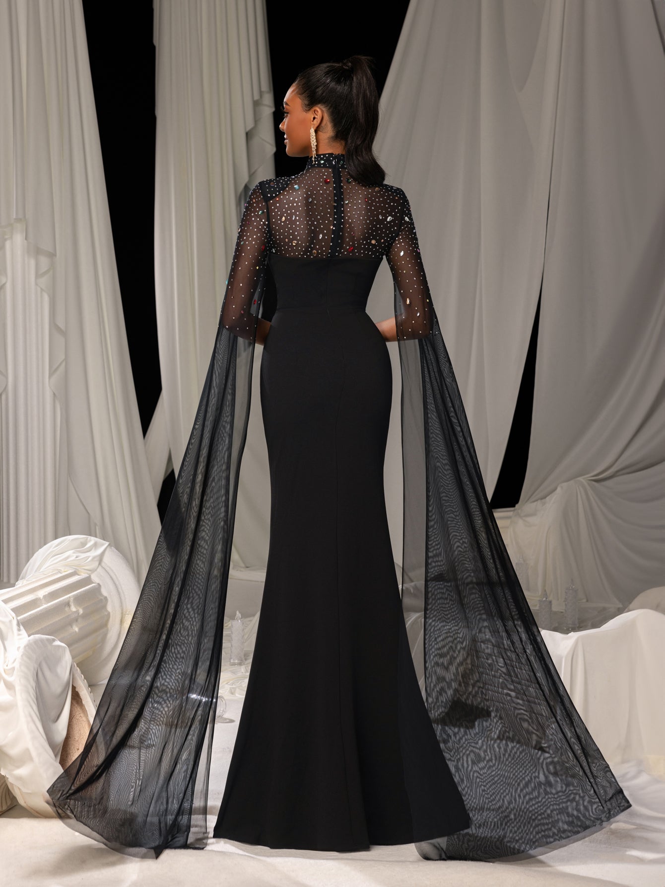 Structured Bodice & Floor-Length Train