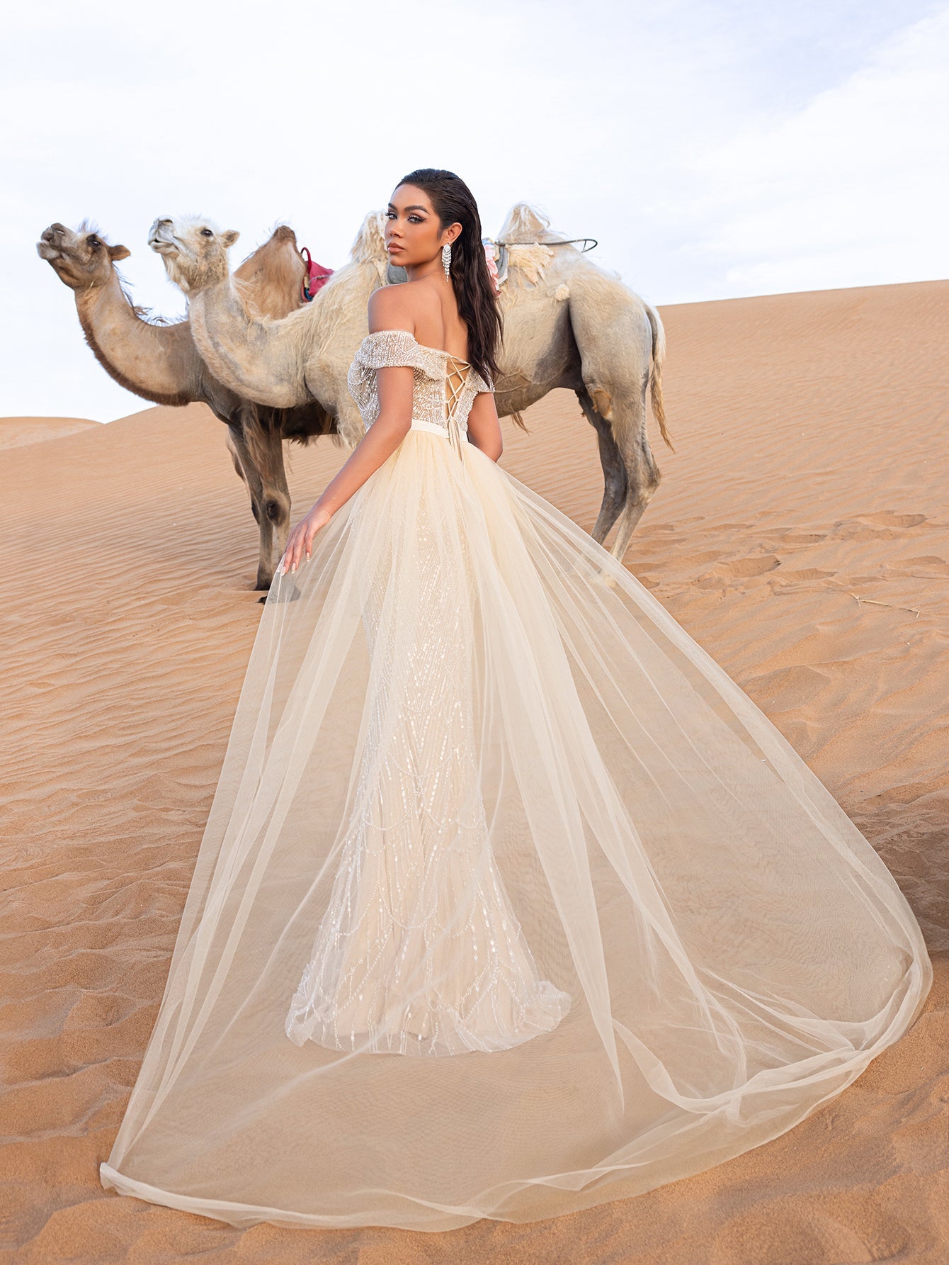 Luxury Off Shoulder Tulle Overlay Mermaid Hem Beaded Seuqin Evening D Faeriesty Luxury Off Shoulder Tulle Overlay Mermaid Hem Beaded Seuqin Evening D Faeriesty