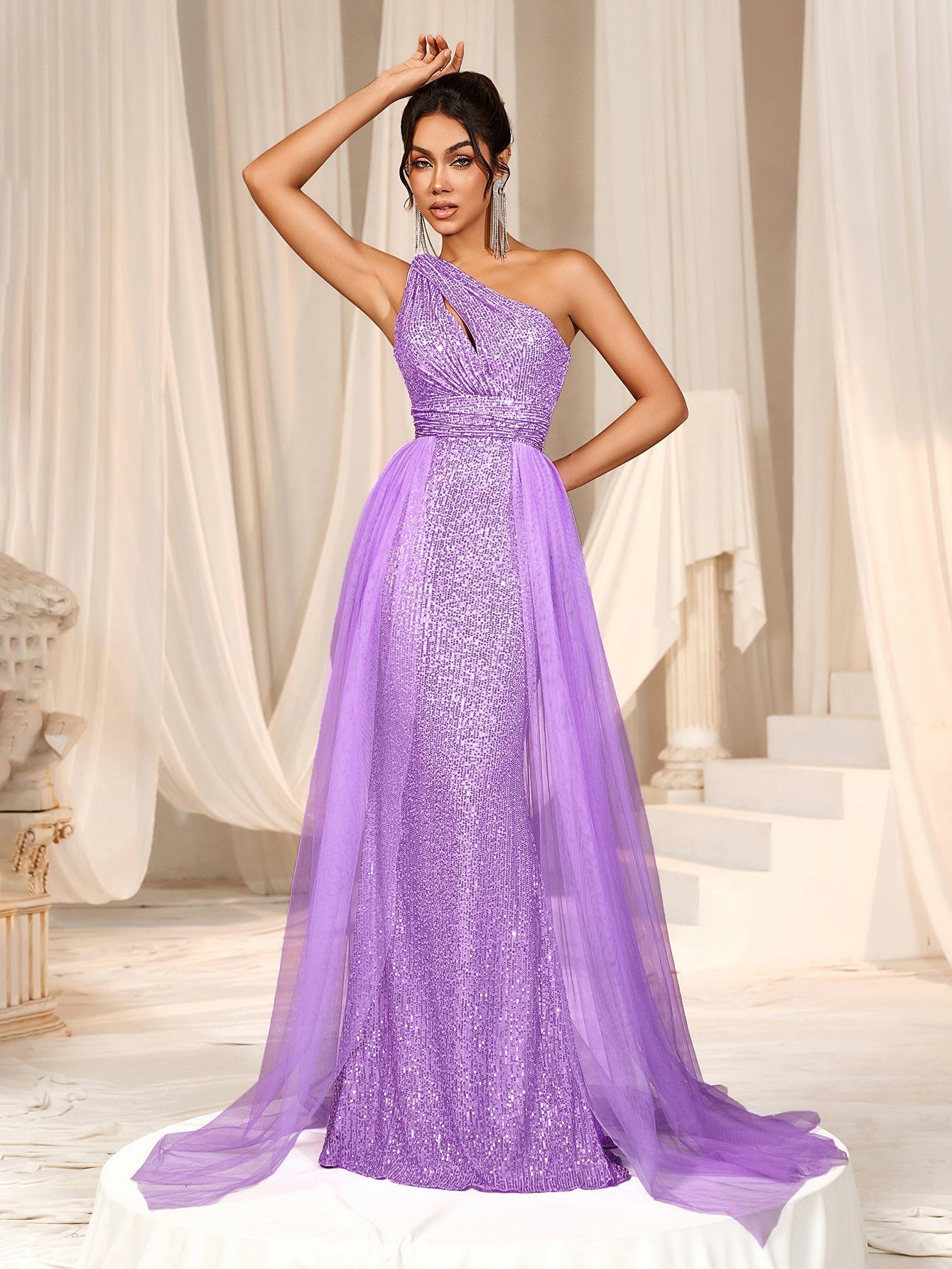 overlay prom dress Romantic Sheer Lace Overlay Layered Tulle Short Cocktail Prom Dress RM230
