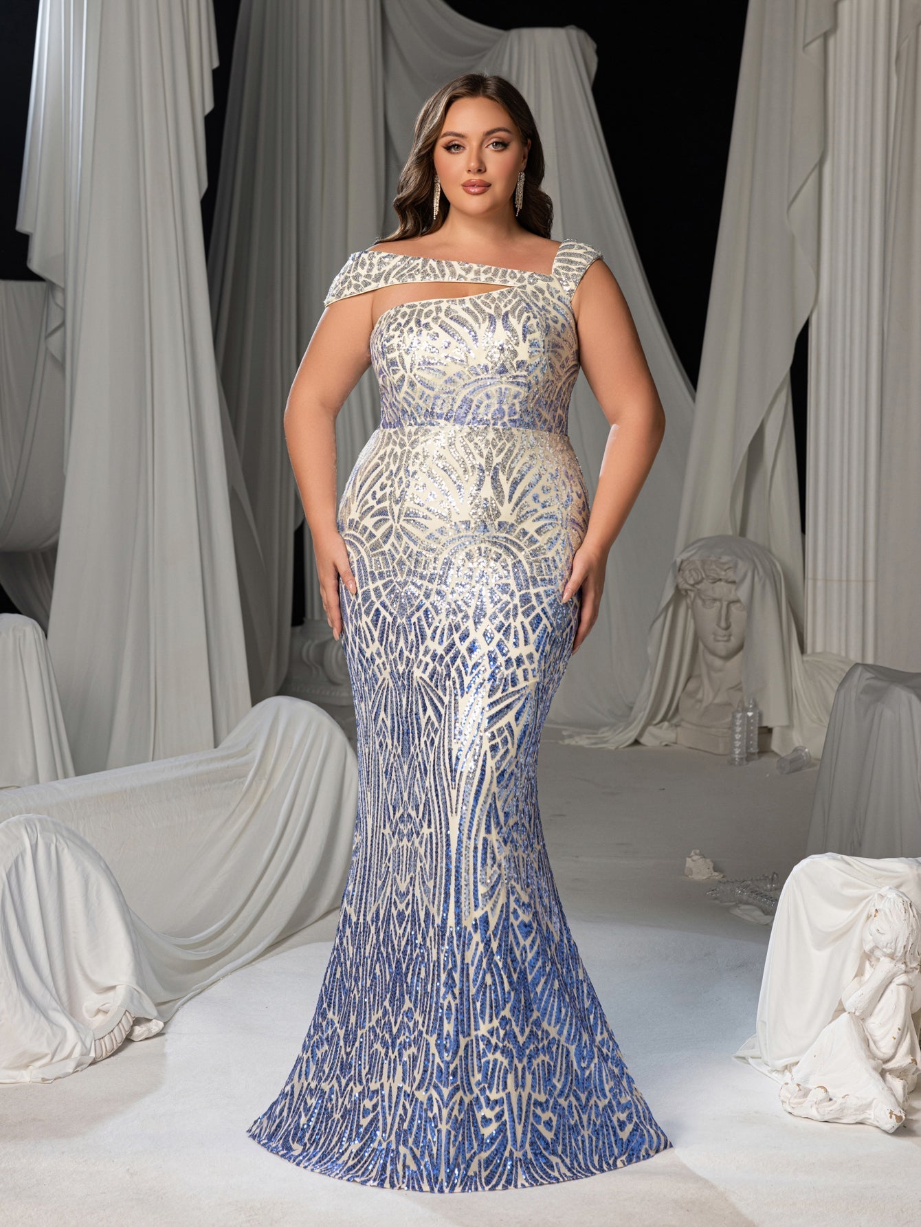 Illusion Back Evening Dress