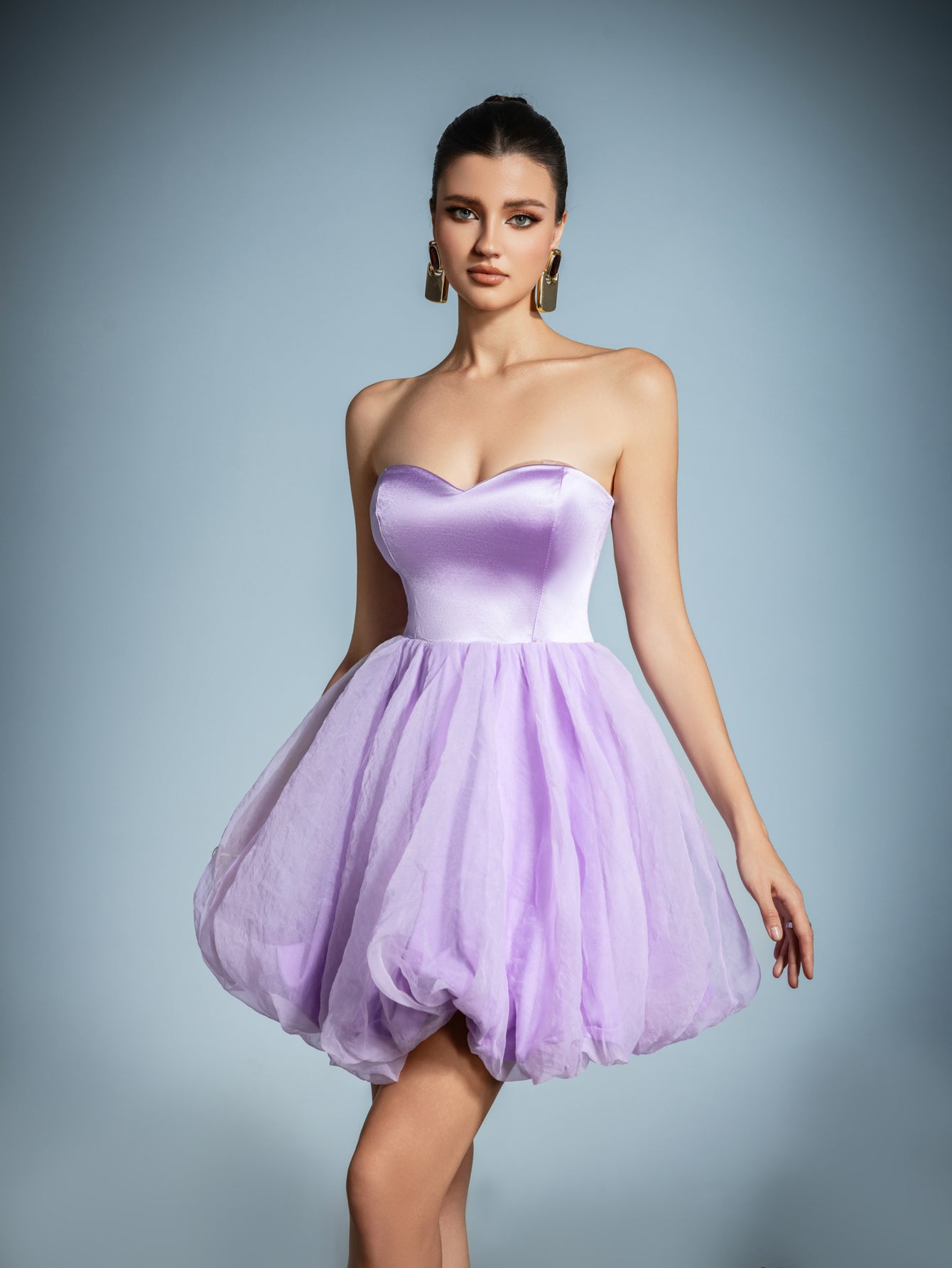 Trendy Strapless A Line Party Mini Dress