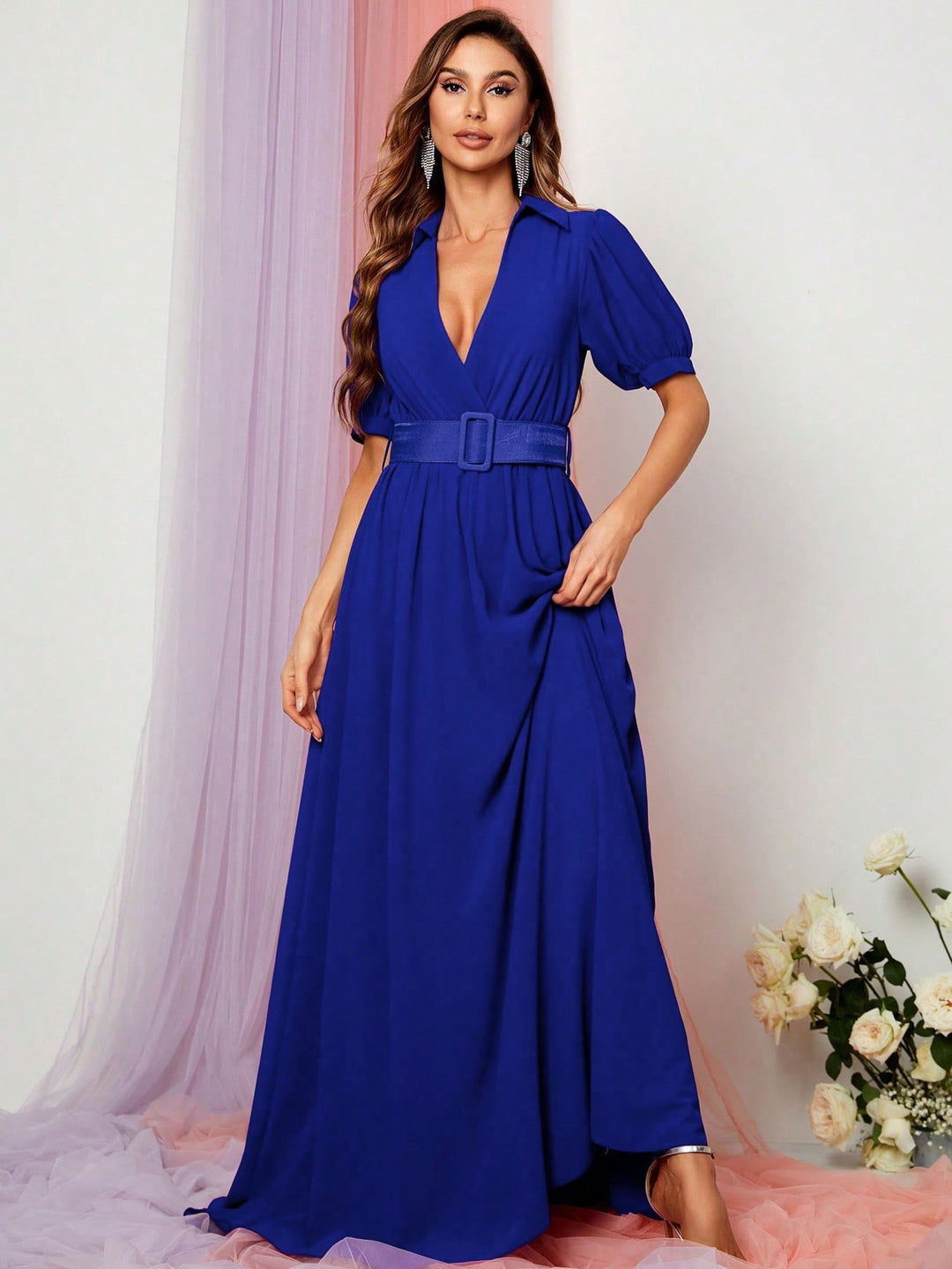 deep v neck puff sleeve dress Buy Love & Roses Multi Ombre Printed V-Neck Puff Sleeve Midi Dress from Next USA