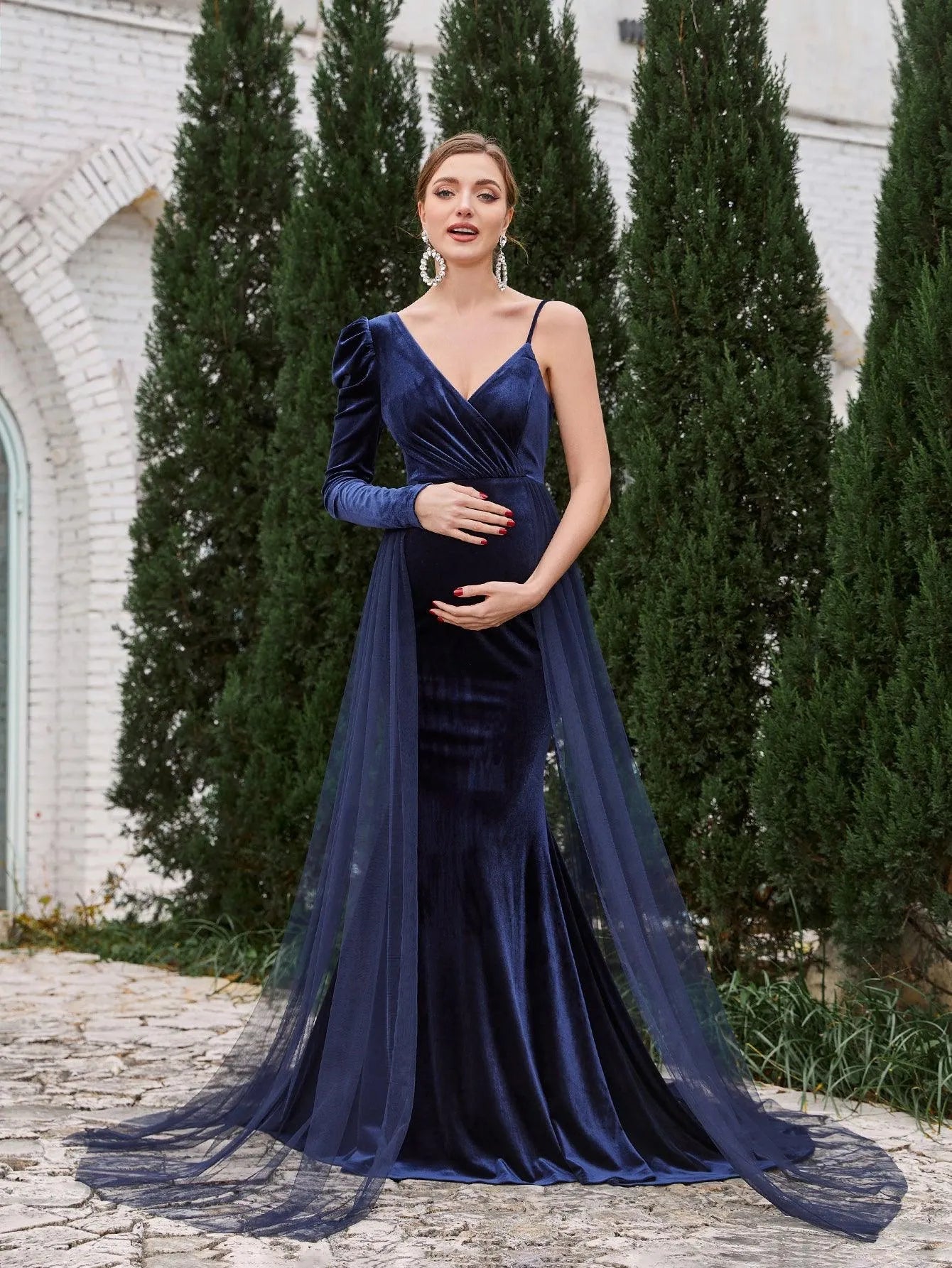 maternity velvet dress Iris Reversible Photoshoot The long A Don&Judy Velvet Maternity Photo Shoot