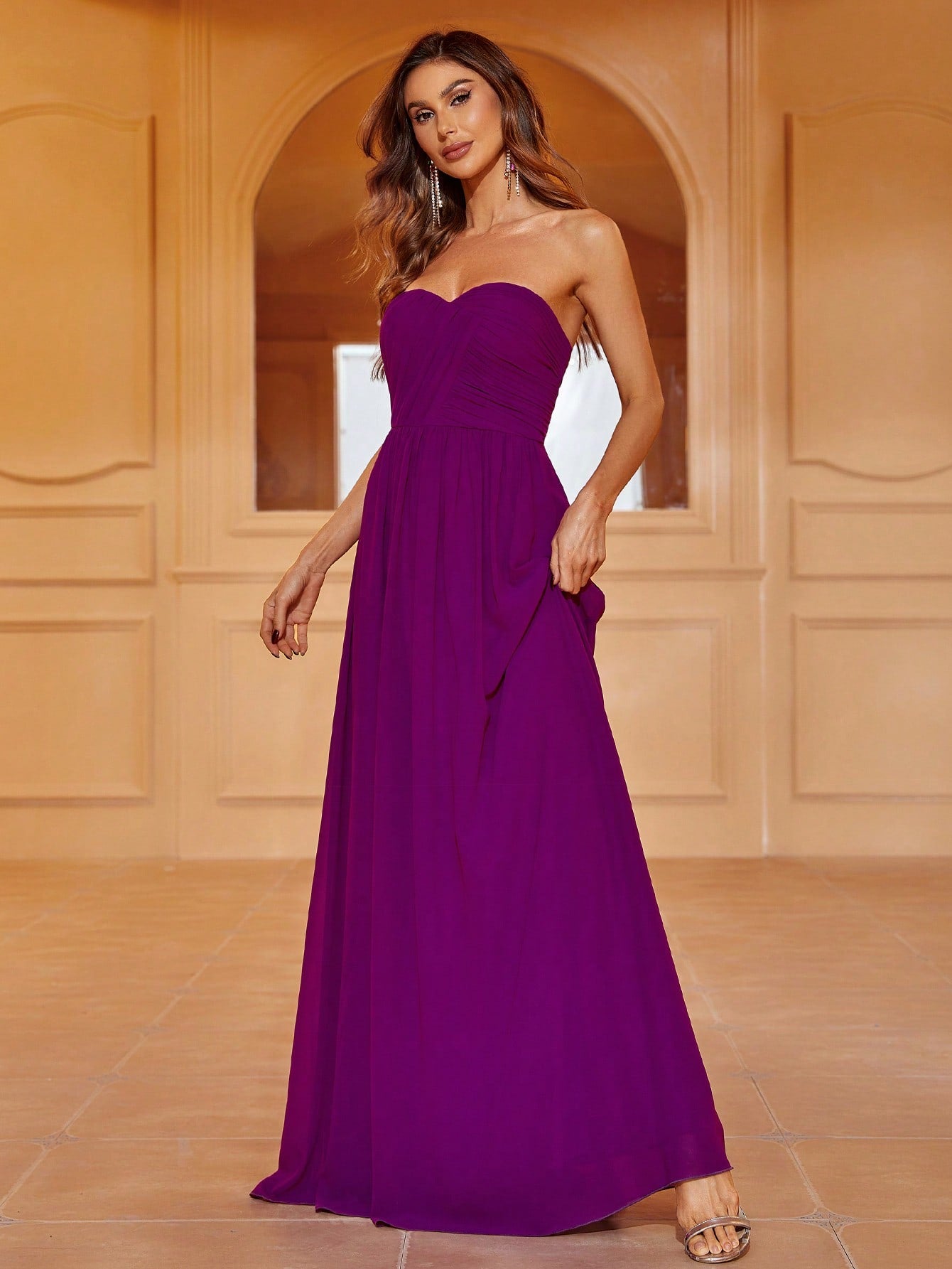 Ruched Front Chiffon A Line Tube Dresses Faeriesty Ruched Front Chiffon A Line Tube Dresses Faeriesty