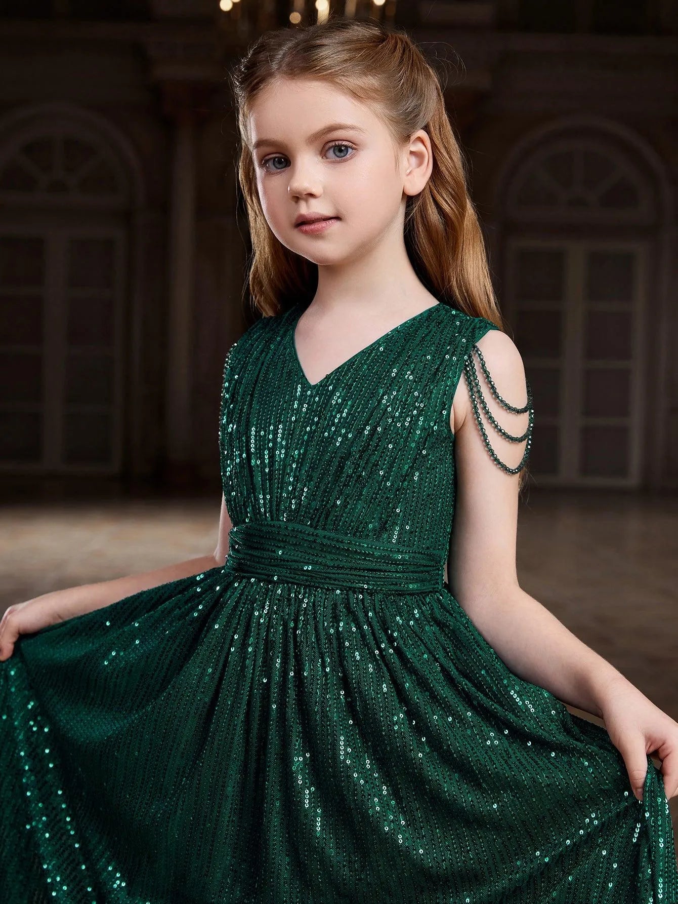 5t green dress Green Flower Girl Dress | Fast Shipping