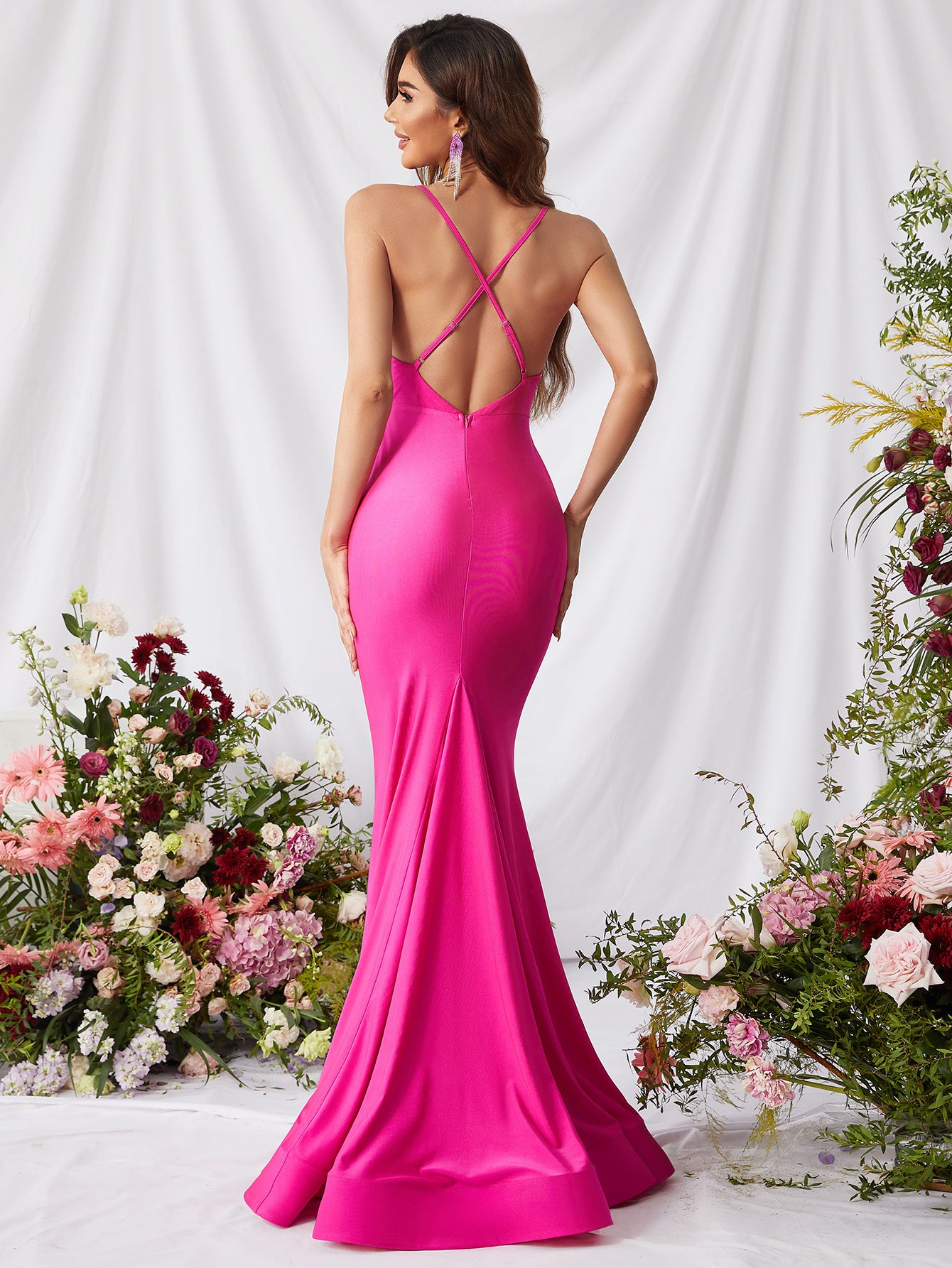 Elegant Spaghetti Strap Mermaid Prom Dress