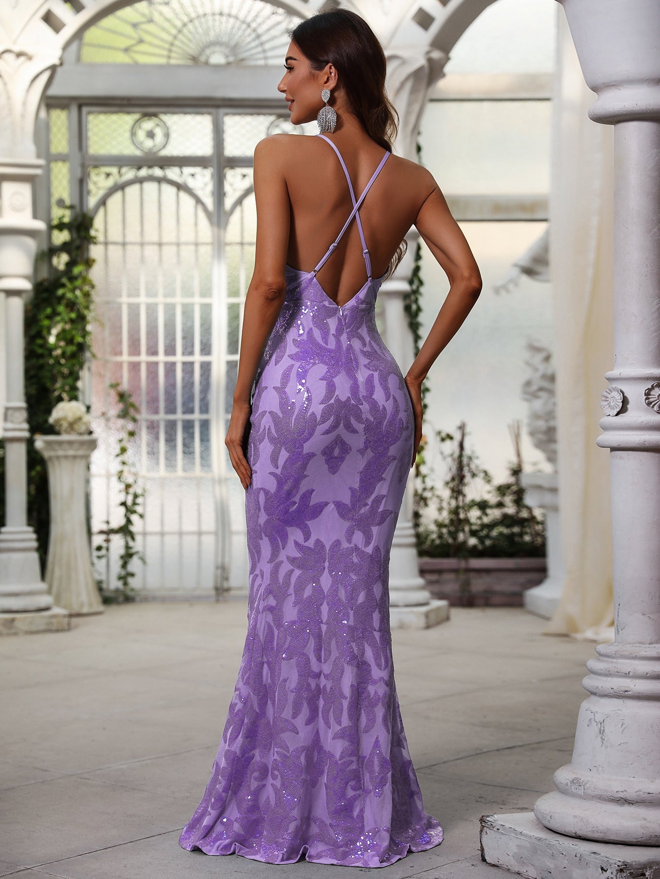 Elegant Spaghetti Strap Sleeveless Mermaid Prom Dresses