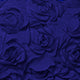 Fancy Blue Two Piece Sequin Set Top With 3D Flower