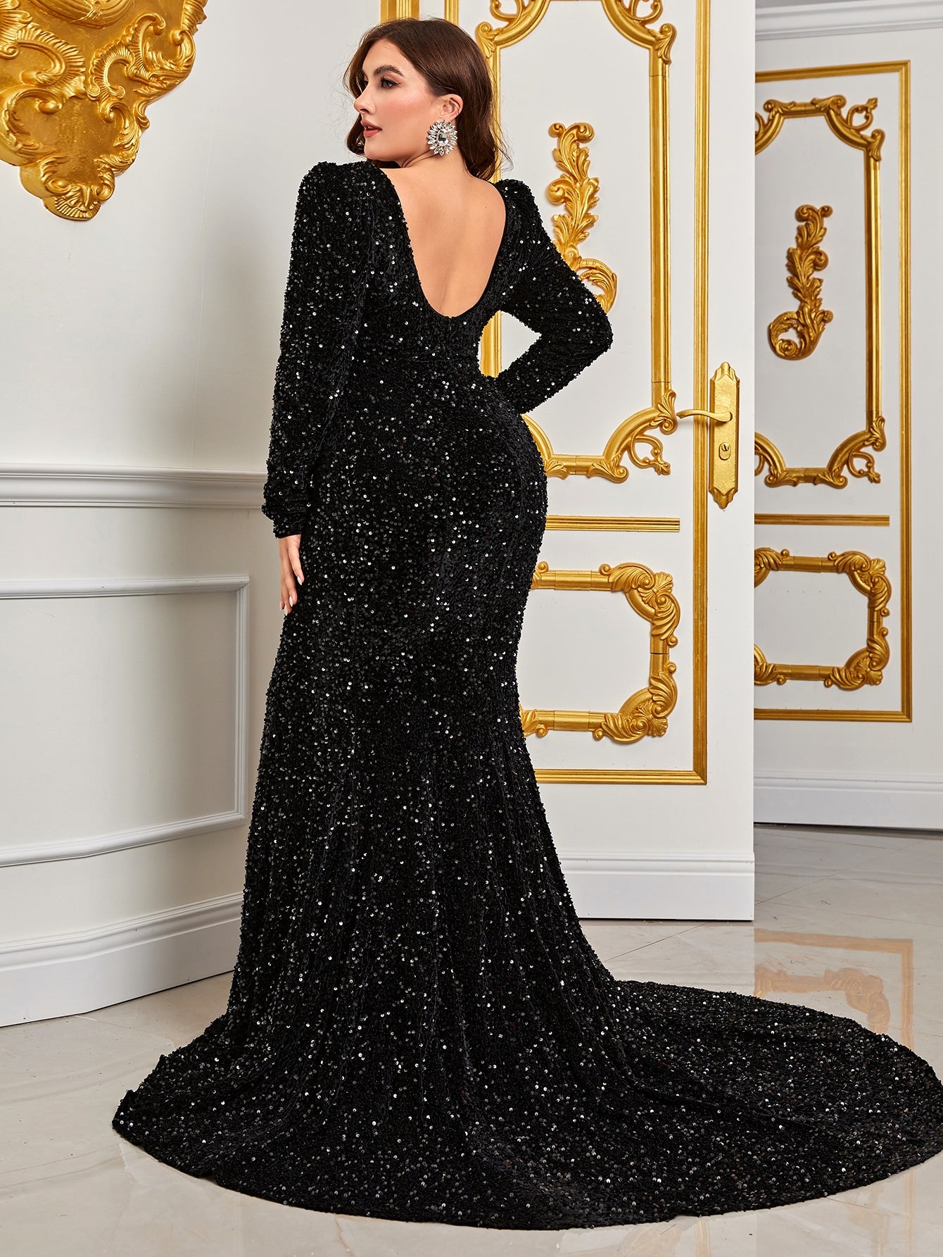 long sleeve plus prom dresses Sydney's Closet