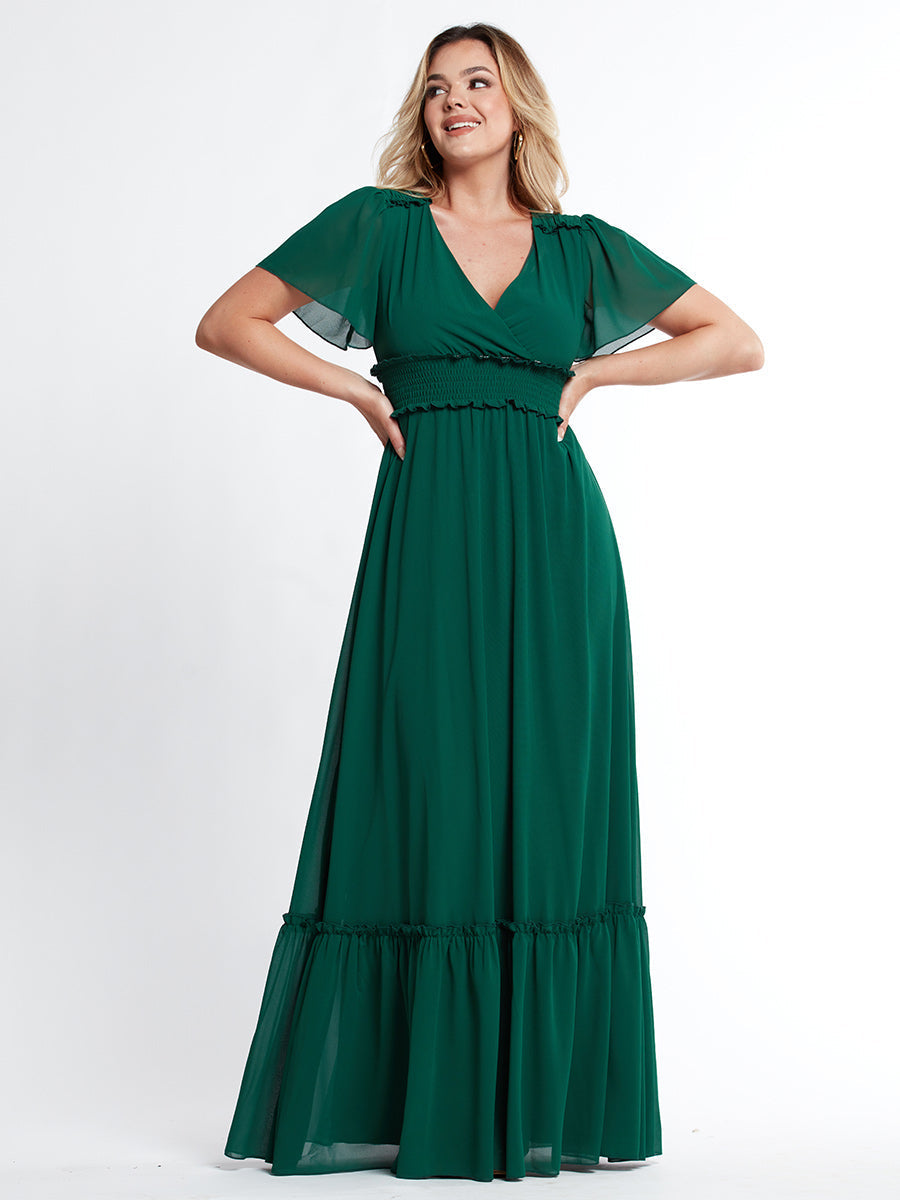 Bump Friendly Smocked Dress-Hunder Green Faeriesty Bump Friendly Smocked Dress-Hunder Green Faeriesty