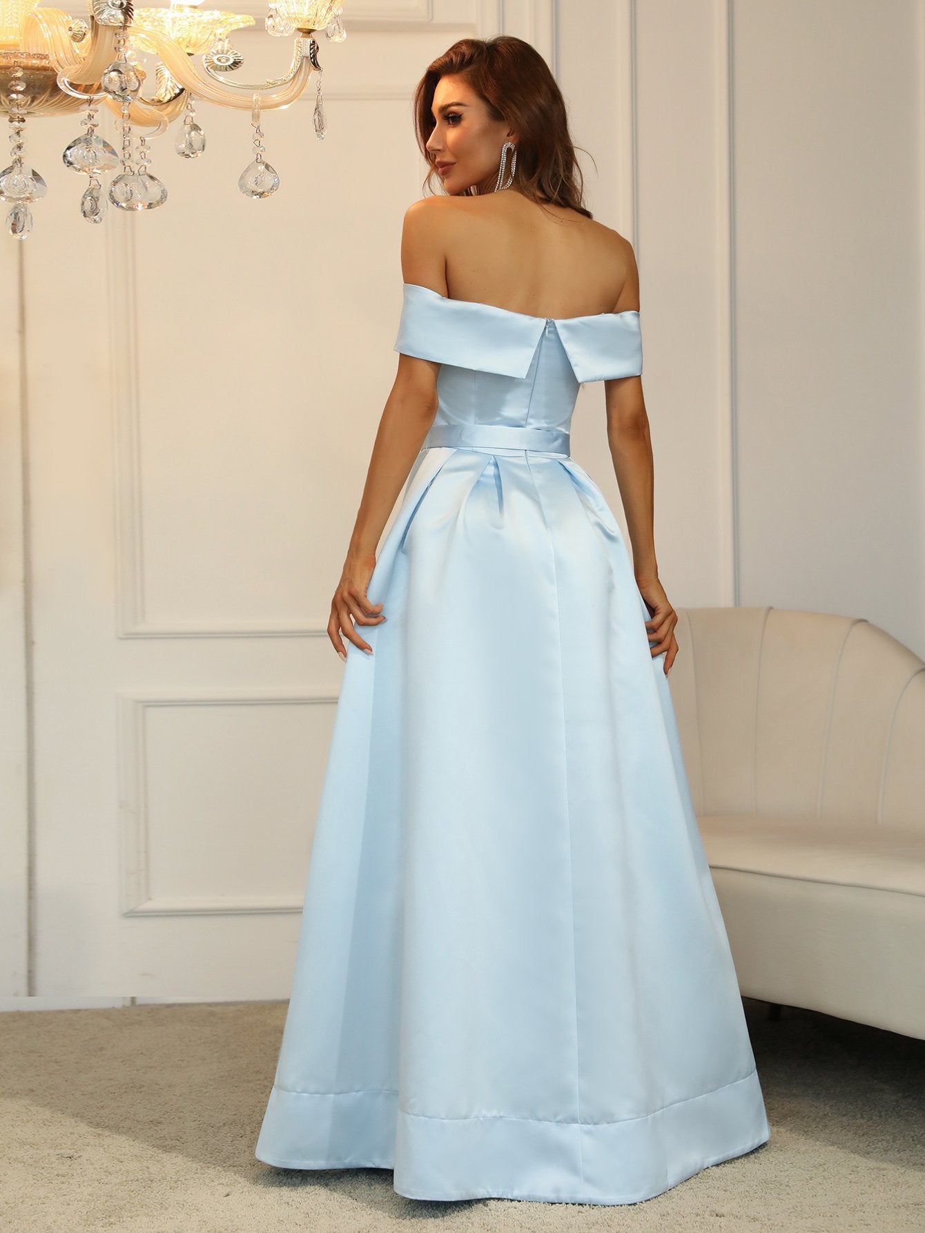 Elegant Off Shoulder Prom Ball Gown